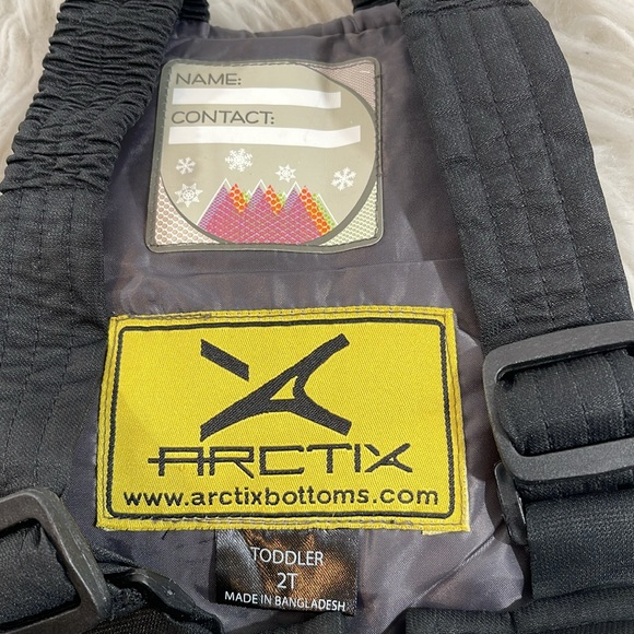 ARCTIX Toddler Snow Bibs Overalls Pants Black Size 2T - Picture 8 of 9